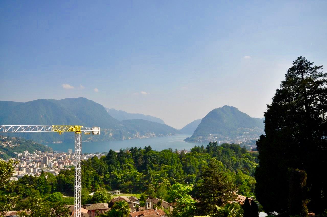 Building plot in a sunny position with view of Lake Lugano